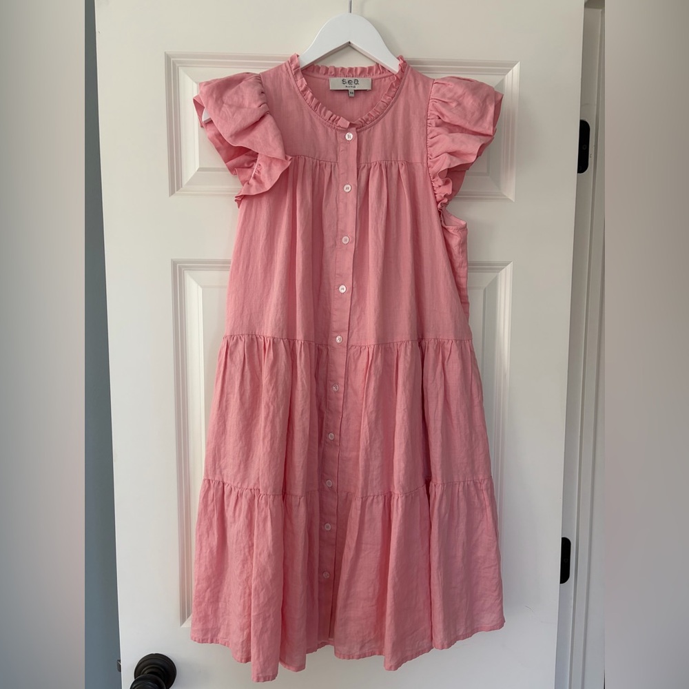 Sea Shannon Scallop Button-Down Dress